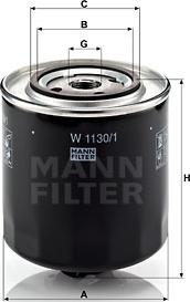 Mann-Filter W 1130/1 - Oljefilter xdelar.se