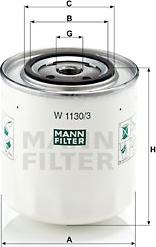 Mann-Filter W 1130/3 - Oljefilter xdelar.se