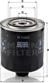 Mann-Filter W 1130/2 - Oljefilter xdelar.se