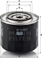 Mann-Filter W 1126 - Oljefilter xdelar.se