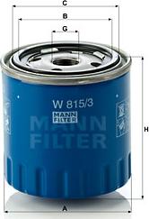 Mann-Filter W 815/3 - Oljefilter xdelar.se