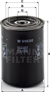 Mann-Filter W 816/80 - Oljefilter xdelar.se