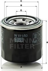 Mann-Filter W 811/80 - Oljefilter xdelar.se