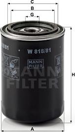 Mann-Filter W 818/81 - Oljefilter xdelar.se