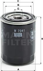 Mann-Filter W 7041 - Oljefilter xdelar.se