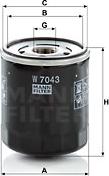 Mann-Filter W 7043 - Oljefilter xdelar.se