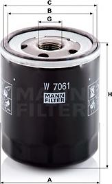 Mann-Filter W 7061 - Oljefilter xdelar.se