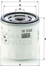 Mann-Filter W 7008 - Oljefilter xdelar.se