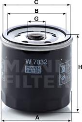 Mann-Filter W 7032 - Oljefilter xdelar.se