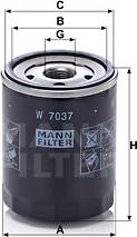 Mann-Filter W 7037 - Oljefilter xdelar.se