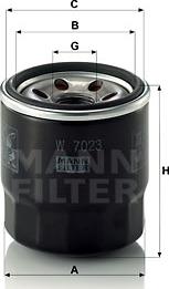 Mann-Filter W 7023 - Oljefilter xdelar.se