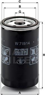 Mann-Filter W 719/14 - Oljefilter xdelar.se