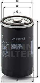 Mann-Filter W 719/15 - Oljefilter xdelar.se