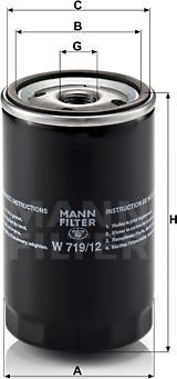 Mann-Filter W 719/12 - Oljefilter xdelar.se