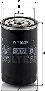 Mann-Filter W 719/36 - Oljefilter xdelar.se