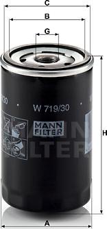 Mann-Filter W 719/30 - Oljefilter xdelar.se