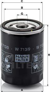 Mann-Filter W 713/9 - Oljefilter xdelar.se