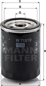 Mann-Filter W 713/19 - Oljefilter xdelar.se