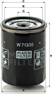 Mann-Filter W 713/35 - Oljefilter xdelar.se