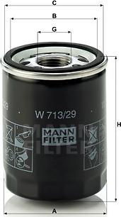 Mann-Filter W 713/29 - Oljefilter xdelar.se