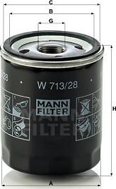 Mann-Filter W 713/28 - Oljefilter xdelar.se