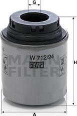 Mann-Filter W 712/94 - Oljefilter xdelar.se