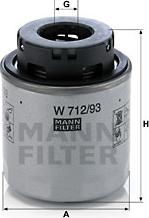 Mann-Filter W 712/93 - Oljefilter xdelar.se