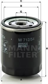 Mann-Filter W 712/54 - Oljefilter xdelar.se