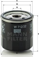 Mann-Filter W 712/32 - Oljefilter xdelar.se