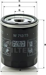 Mann-Filter W 712/73 - Oljefilter xdelar.se