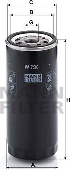 Mann-Filter W 730 - Oljefilter xdelar.se