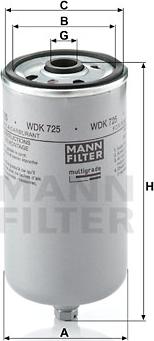 Mann-Filter WDK 725 - Bränslefilter xdelar.se