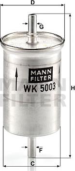 Mann-Filter WK 5003 - Bränslefilter xdelar.se