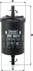 Mann-Filter WK 6031 - Bränslefilter xdelar.se