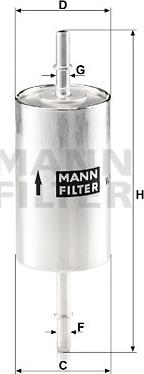 Mann-Filter WK 614/46 - Bränslefilter xdelar.se