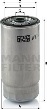 Mann-Filter WK 845/7 - Bränslefilter xdelar.se