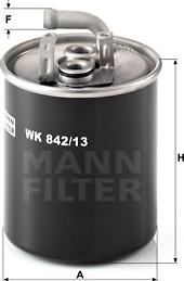 Mann-Filter WK 842/13 - Bränslefilter xdelar.se