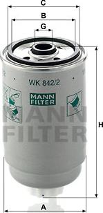 Mann-Filter WK 842/2 - Bränslefilter xdelar.se