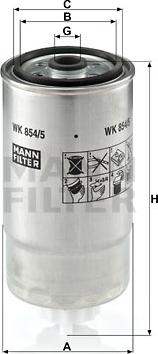 Mann-Filter WK 854/5 - Bränslefilter xdelar.se