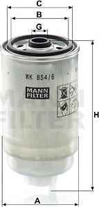 Mann-Filter WK 854/6 - Bränslefilter xdelar.se