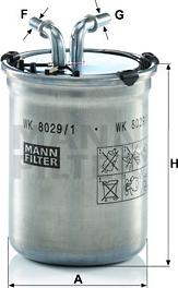 Mann-Filter WK 8029/1 - Bränslefilter xdelar.se