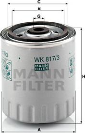 Mann-Filter WK 817/3 x - Bränslefilter xdelar.se