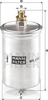 Mann-Filter WK 830/3 - Bränslefilter xdelar.se