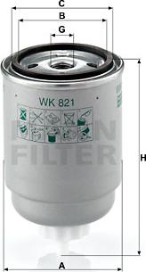 Mann-Filter WK 821 - Bränslefilter xdelar.se