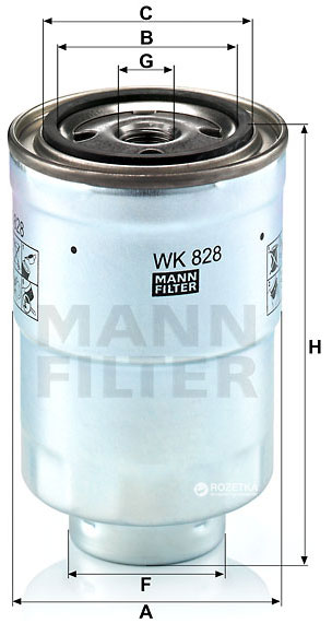 Mann-Filter WK 828 - Bränslefilter xdelar.se