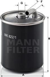 Mann-Filter WK 822/1 - Bränslefilter xdelar.se