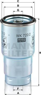 Mann-Filter WK 720/2 x - Bränslefilter xdelar.se