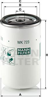 Mann-Filter WK 723 - Bränslefilter xdelar.se