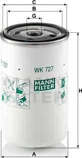 Mann-Filter WK 727 - Bränslefilter xdelar.se