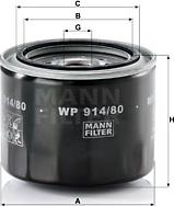 Mann-Filter WP 914/80 - Oljefilter xdelar.se